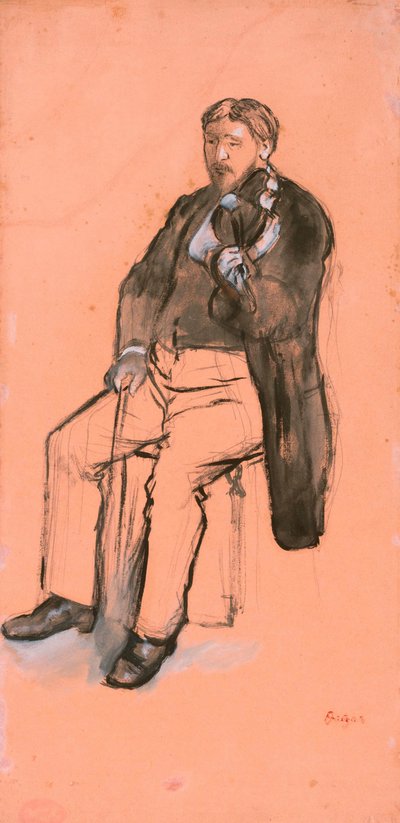 Sitzender Geigenspieler von Edgar Degas